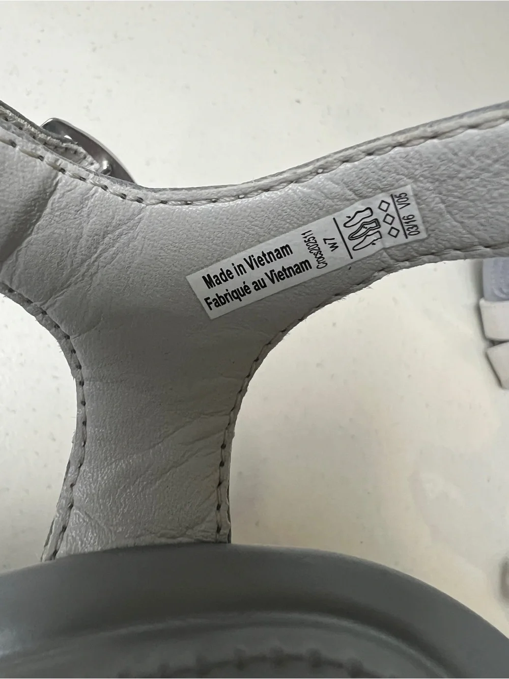 crocs Gray Grey leigh wedge heel canvas Adjustable strap slip on sz w7